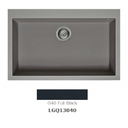 Zlewozmywak Elleci QUADRA 130 granitek G40 full black LGQ13040